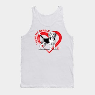 I Love My Beagle - I Love my dog - Cheerful dog Tank Top